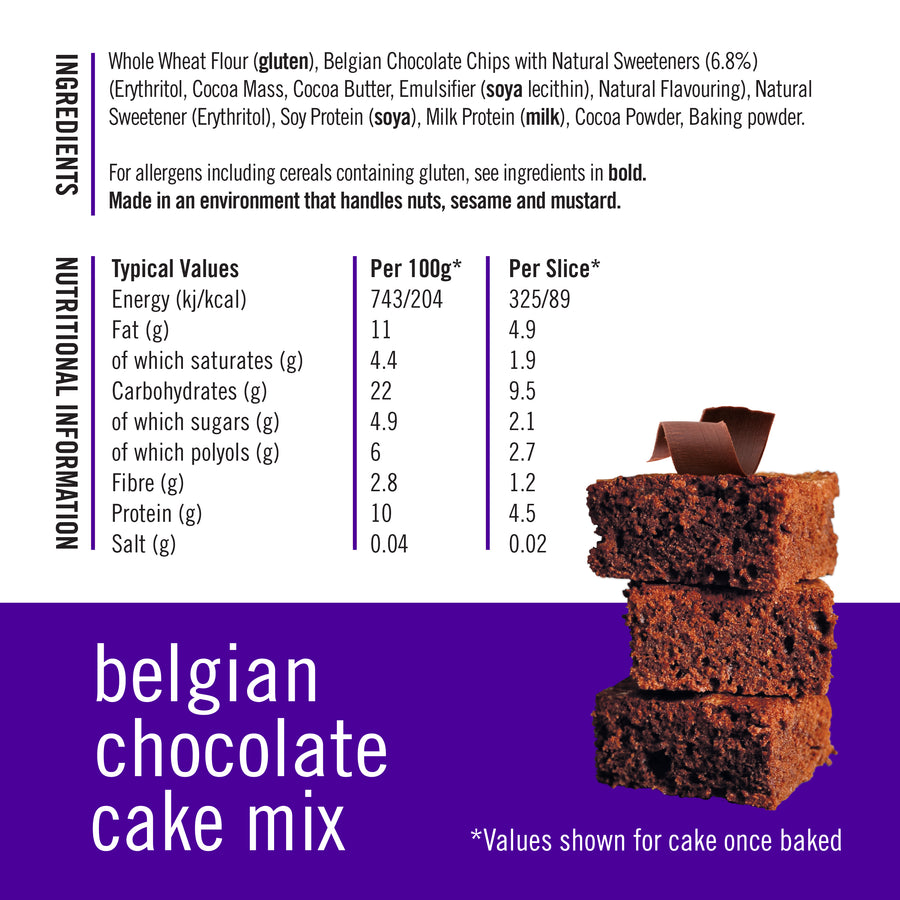 Fitbakes Cake Mix Nutrition and ingredients