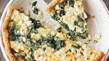 Spinach Feta Quiche with Quinoa Crust